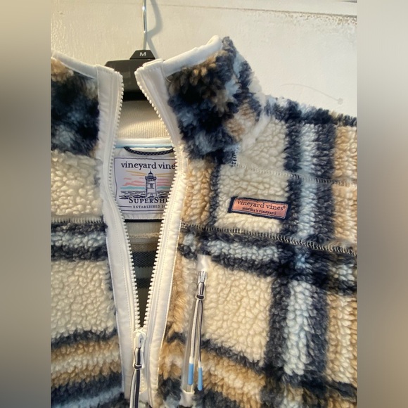 Vineyard Vines SuperShep Super Shep Sherpa Quarter Zip Pullover Fleece Top Shirt - Picture 2 of 6